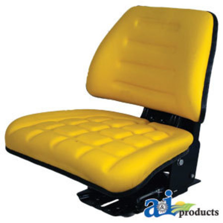 A & I Products Seat w/ Trapezoid Backrest, YLW, 300 lb / 136 kg Weight Limit 22.5" x10" x18.5" A-T222YL